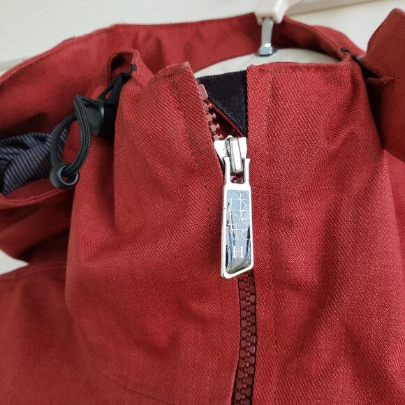 Holden Women's M hooded snowboard jacket in burnt orange / rust color - Picture 8 of 15